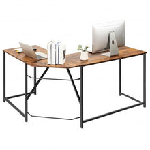 Load image into Gallery viewer, 58&quot; x 47&quot; L Shaped Corner Home Office Computer Desk Home-Rustic Brown
