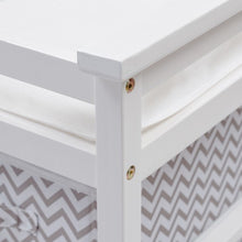 Load image into Gallery viewer, Infant  Diaper Storage Changing Table with Hamper &amp;  3 Basket-Gray
