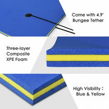 Load image into Gallery viewer, 9&#39; x 6&#39; 3 Layer Floating Water Pad Foam Mat -Blue
