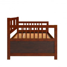 Load image into Gallery viewer, Twin Size Wooden Slats Daybed Bed with Rails-Chocolate
