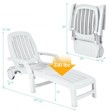 Load image into Gallery viewer, Adjustable Patio Sun Lounger with Weather Resistant Wheels-White
