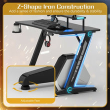 Load image into Gallery viewer, Gaming Desk PC Computer Table with RGB Lights
