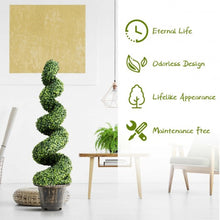 Load image into Gallery viewer, 4-Feet Artificial Boxwood Spiral Green Leaves Tree
