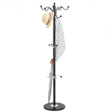 Load image into Gallery viewer, 15 Hooks 70&quot; Metal Coat Hat Jacket Stand Tree Holder Hanger Rack w/ Marble Base
