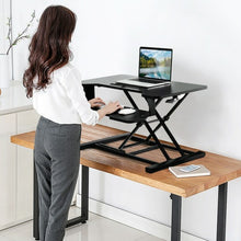 Load image into Gallery viewer, Height Adjustable Standing Desk Converter with Removable Keyboard Tray-Black

