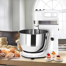 Load image into Gallery viewer, 250W 5-Speed Stand Mixer w/ Dough Hooks Beaters and Stainless Steel Bowl
