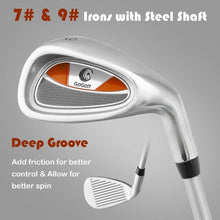 Load image into Gallery viewer, Set of 5 Ultimate 31&quot; Portable Junior Complete Golf Club Set for Kids Age 8+ -Orange
