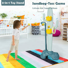 Load image into Gallery viewer, 3-in-1 Cactus Toy Stand Sports Activity Center with Golf and Ring-Toss
