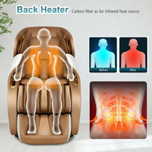 Load image into Gallery viewer, Full Body Zero Gravity Massage Chair Recliner with SL Track Bluetooth Heat-Coffee
