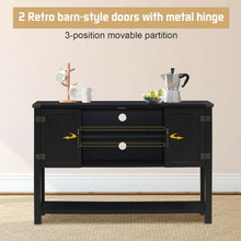 Load image into Gallery viewer, TV Storage Cabinets with Bottom Shelf-Black
