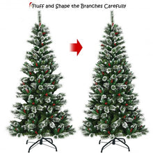 Load image into Gallery viewer, 7 ft Snow Flocked Artificial Christmas Hinged Tree
