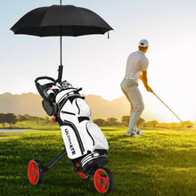Load image into Gallery viewer, Folding 3 Wheels Golf Push Cart with Brake Scoreboard Adjustable Handle-Red
