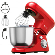 Load image into Gallery viewer, 5.3 Qt Stand Kitchen Food Mixer 6 Speed with Dough Hook Beater-Red
