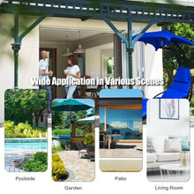 Load image into Gallery viewer, Hanging Stand Chaise Lounger Swing Chair w/ Pillow-Navy
