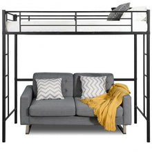 Load image into Gallery viewer, Metal Twin Loft Ladder Beds-Black
