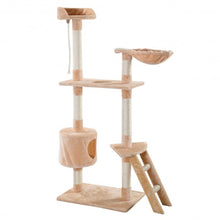 Load image into Gallery viewer, 60&quot; Cat Tree Tower Kitten Hammock Condo-Beige
