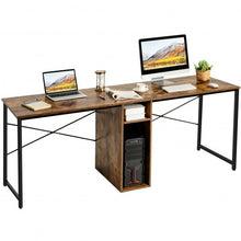 Load image into Gallery viewer, 79&quot; Multifunctional Office Desk for 2 Person with Storage-Black
