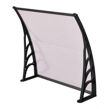 Load image into Gallery viewer, 40&quot; x 40&quot; Outdoor Polycarbonate Front Door Window Awning Canopy-Black
