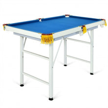 Load image into Gallery viewer, 47&quot; Folding Billiard Table Pool Game Table Includes Cues-Blue
