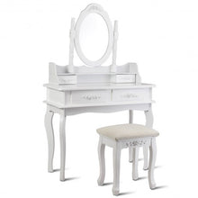 Load image into Gallery viewer, Mirror Jewelry Storage Makeup Dressing Table Vanity Set
