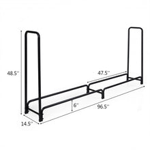 Load image into Gallery viewer, 8 Feet Outdoor Steel Firewood Log Rack
