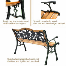 Load image into Gallery viewer, Park Garden Iron Hardwood Furniture Bench Porch Path Chair
