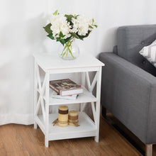 Load image into Gallery viewer, 3-Tier Living Room Display Storage Shelf Nightstand-White
