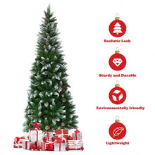 Load image into Gallery viewer, 5&#39; / 6&#39; / 7.5&#39; Artificial Pencil Christmas Tree with Pine Cones-7.5&#39;
