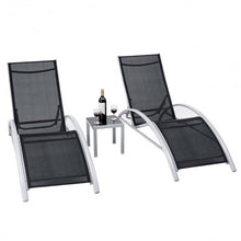 Load image into Gallery viewer, 3 pcs Outdoor Patio Pool Lounger Set
