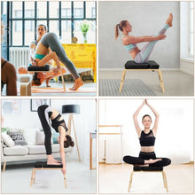 Load image into Gallery viewer, Yoga Headstand Wood Stool with PVC Pads-Black
