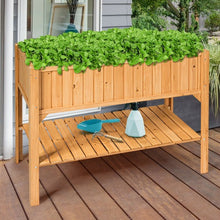 Load image into Gallery viewer, Wooden Elevated Planter Box Shelf Suitable for Garden Use
