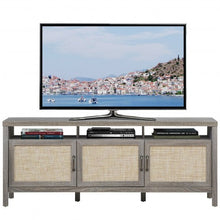 Load image into Gallery viewer, Storage TV Stand Entertainment Media Center for TV&#39;s up to 65&quot;-Gray
