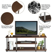 Load image into Gallery viewer, 3-Tier 110 lbs Stainless Steel Listed TV Stand
