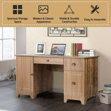 Load image into Gallery viewer, 59&quot; Computer Desk with Drawers &amp; Storage Cabinet-Coffee
