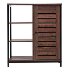 Load image into Gallery viewer, Industrial Bathroom Storage Free Standing Cabinet with 3 Shelves
