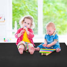 Load image into Gallery viewer, 7&#39; x 5&#39; x 8 mm Thick Workout Yoga Mat-Black
