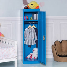 Load image into Gallery viewer, 48&quot; Kid Safe Storage Children Single Tier Metal Locker-Blue
