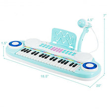 Load image into Gallery viewer, Multifunctional 37 Electric Keyboard Piano with Microphone-Blue
