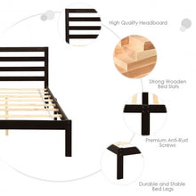 Load image into Gallery viewer, Platform Bed Twin Size Bed Frame Wood Slat Support
