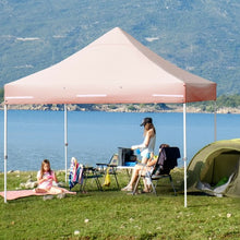 Load image into Gallery viewer, 10x10ft Pop up Gazebo with 4 Height and Adjust Folding  Awning -Pink
