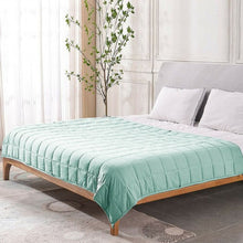 Load image into Gallery viewer, 60&quot;x80&quot; 15 lbs 3 Piece Heavy Weighted Blanket Set with Hot and Cold Duvet Covers-Green
