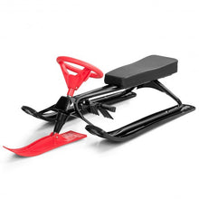 Load image into Gallery viewer, Kids Snow Sand Grass Sled w/ Steering Wheel and Brakes-Red
