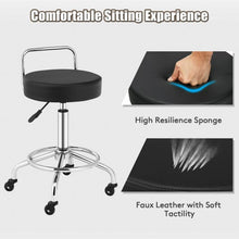 Load image into Gallery viewer, Pneumatic Work Stool Rolling Swivel Task Chair Spa Office Salon w/Cushioned Seat
