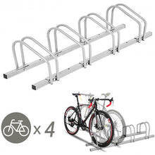 Load image into Gallery viewer, 4 Bike Parking Garage Rack Storage Stand-Silver
