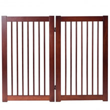 Load image into Gallery viewer, 36&quot; Configurable Folding Wood Pet Dog Safety Fence with Gate-B
