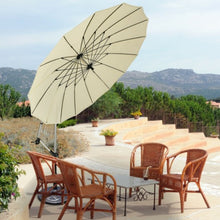Load image into Gallery viewer, 10 Foot Patio Offset Umbrella Market Hanging Umbrella for Backyard Poolside Lawn Garden-Beige
