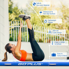 Load image into Gallery viewer, 10 ft Inflatable Gymnastic Tumbling Mat with Electric Pump-Blue
