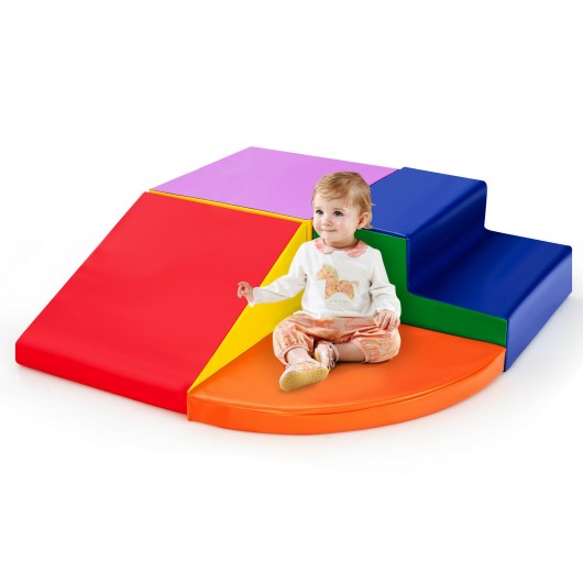 4-Piece Indoor Toddler Playtime Corner Climber Play Set-Multicolor