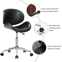 Load image into Gallery viewer, Bentwood Mid-Century Executive Height Adjustable Swivel Office Chair
