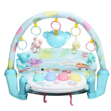 Load image into Gallery viewer, 3 in 1 Fitness Music and Lights Baby Gym Play Mat-Blue
